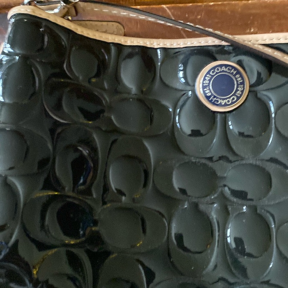Black Coach medium wristlet